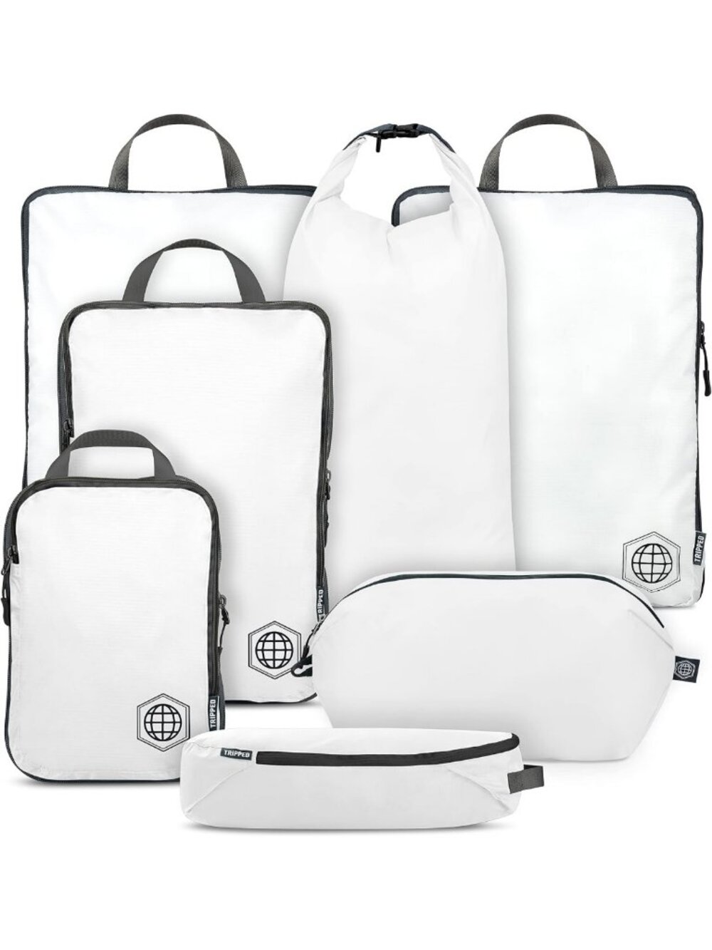 Large 7-Piece Compression Packing Cubes Set for Travel Organization & Space